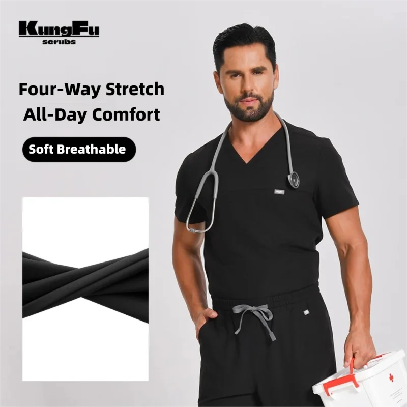 Medical Lab Uniform - KUNGFU SCRUBS – T-shirt chirurgical pour