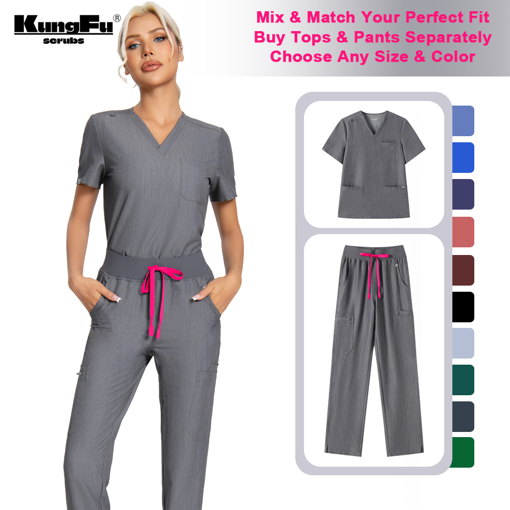 Medical Lab Uniform - KUNGFU SCRUBS femmes infirmière gommages uniforme