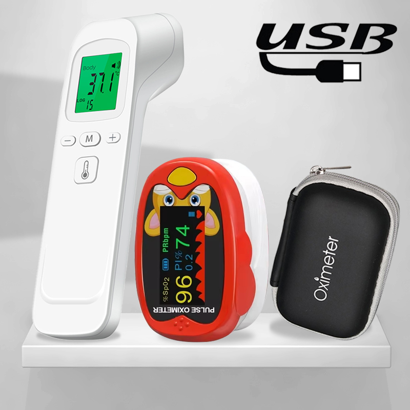 Digital Thermometer Infrared - Thermomètre d'oreille Laser sans contact, oxymètre